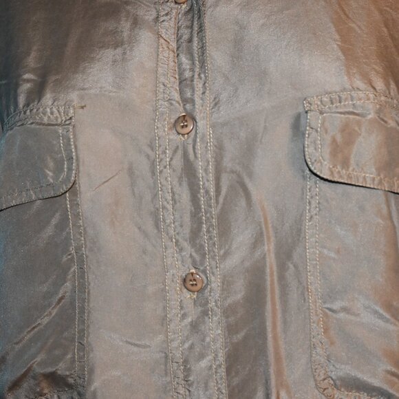 Silk Button Down Blouse - Picture 3 of 10